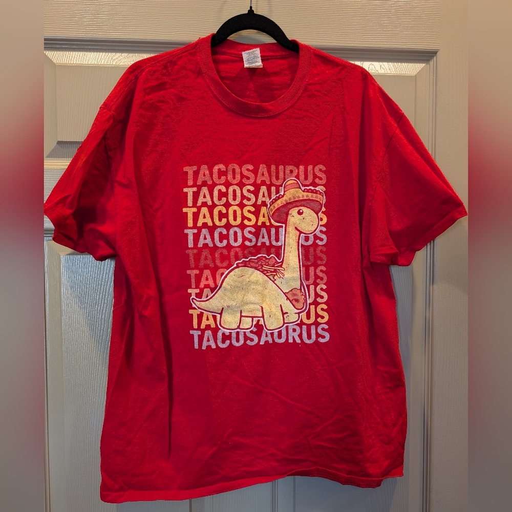 Men's Red Tacosaurus Graphic Tee